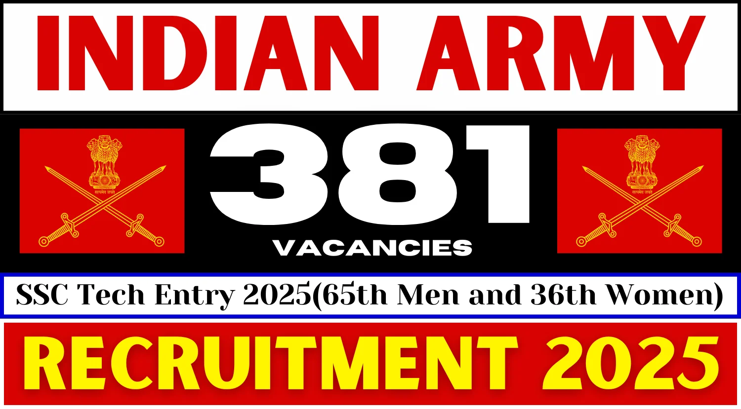 Indian Army SSC Technical Entry Recruitment 2025